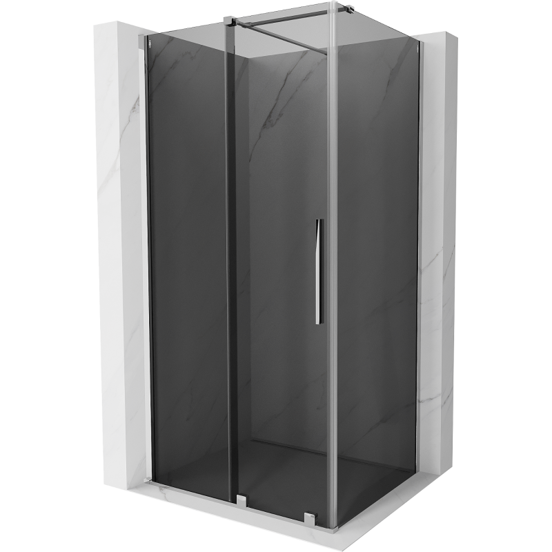 Mexen Velar verschiebbare Duschkabine 110 x 120 cm, Graphit, Chrom - 871-110-120-41-01
