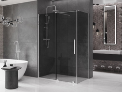 Mexen Velar lükand dušinurk 130 x 70 cm, grafiit, kroom - 871-130-070-41-01