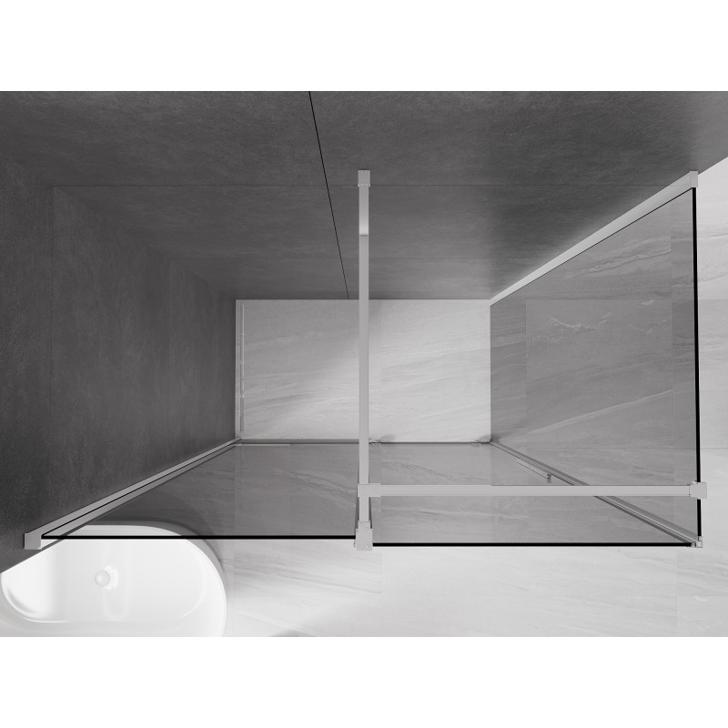 Mexen Velar kabina prysznicowa rozsuwana 140 x 75 cm, grafit, chrom - 871-140-075-41-01