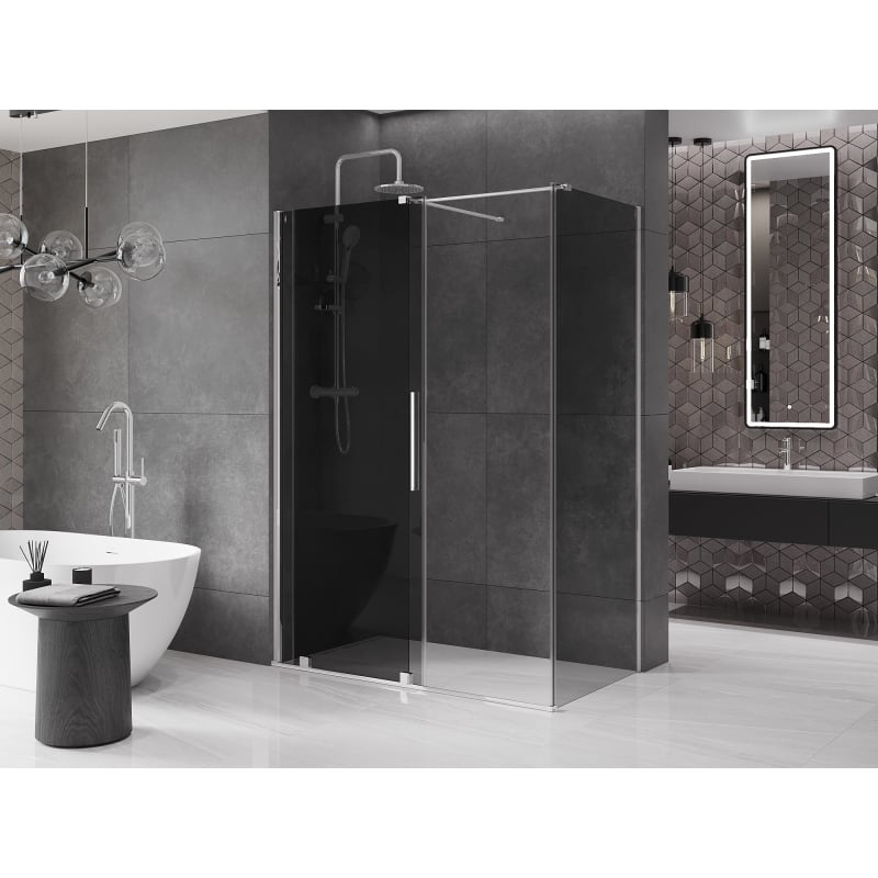 Mexen Velar liuglev dušikabiin 150 x 80 cm, grafiit, kroom - 871-150-080-41-01