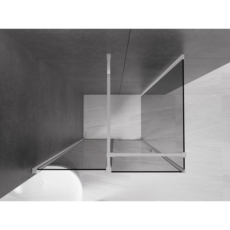 Mexen Velar kabina prysznicowa rozsuwana 150 x 100 cm, grafit, chrom - 871-150-100-41-01