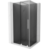 Mexen Velar douchecabine schuifbaar 90 x 70 cm, grafiet, wit - 871-090-070-41-20