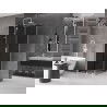 Mexen Velar schuifdouchecabine 90 x 90 cm, grafiet, wit - 871-090-090-41-20