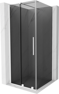 Mexen Velar cabina doccia scorrevole 90 x 90 cm, grafite, bianco - 871-090-090-41-20