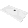 Mexen Flat rechteckige Duschwanne Slim 120 x 70 cm, weiß, schwarze Ablaufgarnitur - 40107012B