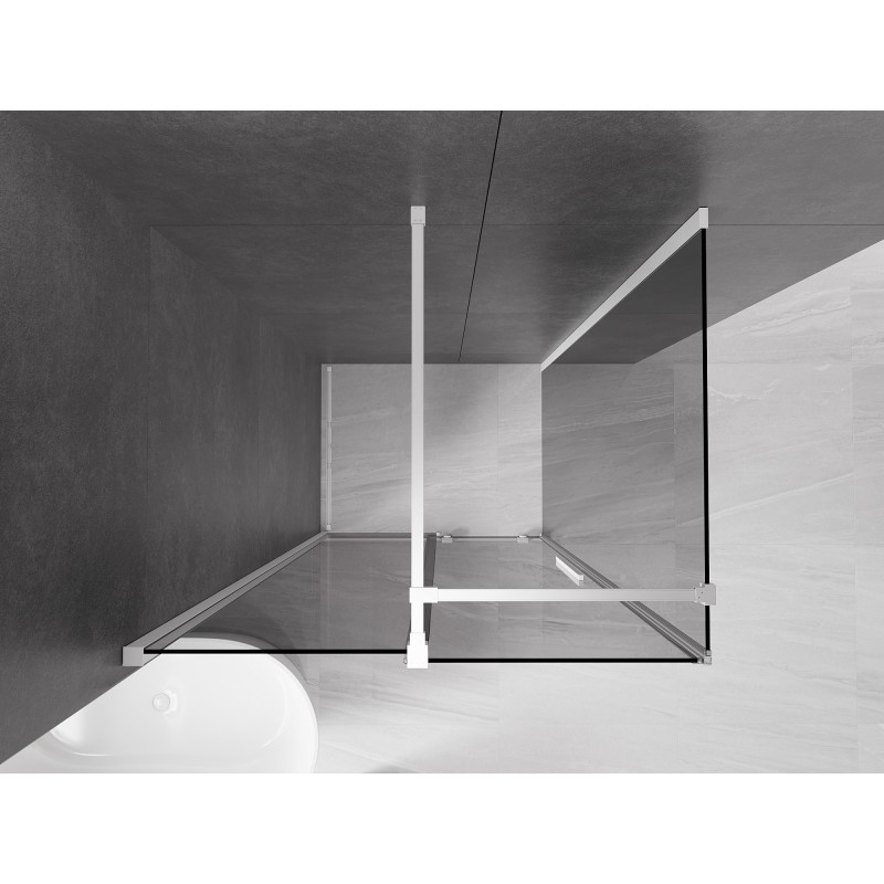 Mexen Velar lükand dušinurk 110 x 100 cm, grafiit, valge - 871-110-100-41-20