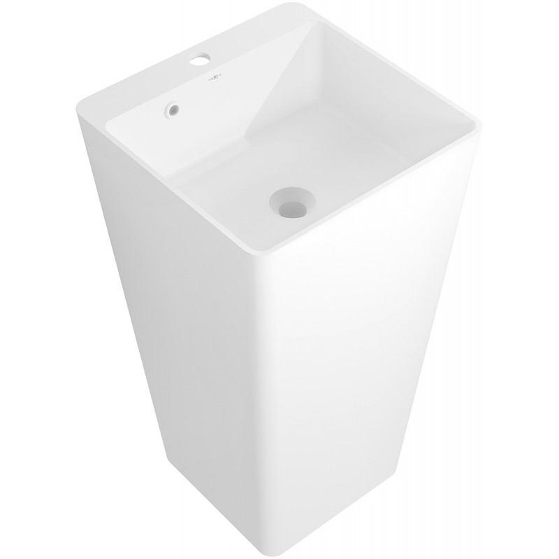 Mexen Neva freistehendes Waschbecken aus Konglomerat 45 x 45 cm, weiß matt - 26614500