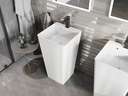 Mexen Neva lavabo autoportante in conglomerato 45 x 45 cm, bianco opaco - 26614500