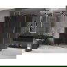 Mexen Velar schuifbare douchecabine 140 x 70 cm, grafiet, goud - 871-140-070-41-50