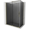 Mexen Velar schuifbare douchecabine 140 x 70 cm, grafiet, goud - 871-140-070-41-50