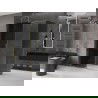Mexen Velar schuifbare douchecabine 140 x 70 cm, grafiet, goud - 871-140-070-41-50