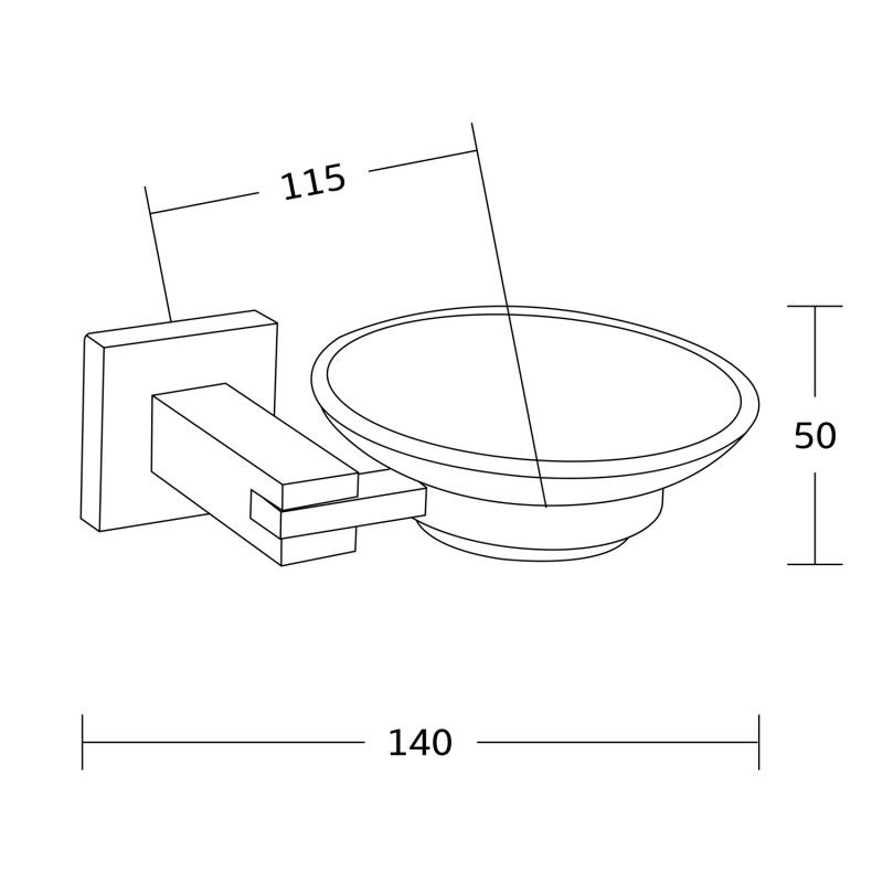 Mexen Vane minihylla, krom - 7020939-00