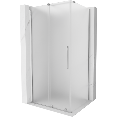 Mexen Velar cabine de douche coulissante 90 x 80 cm, givre, chrome - 871-090-080-31-01