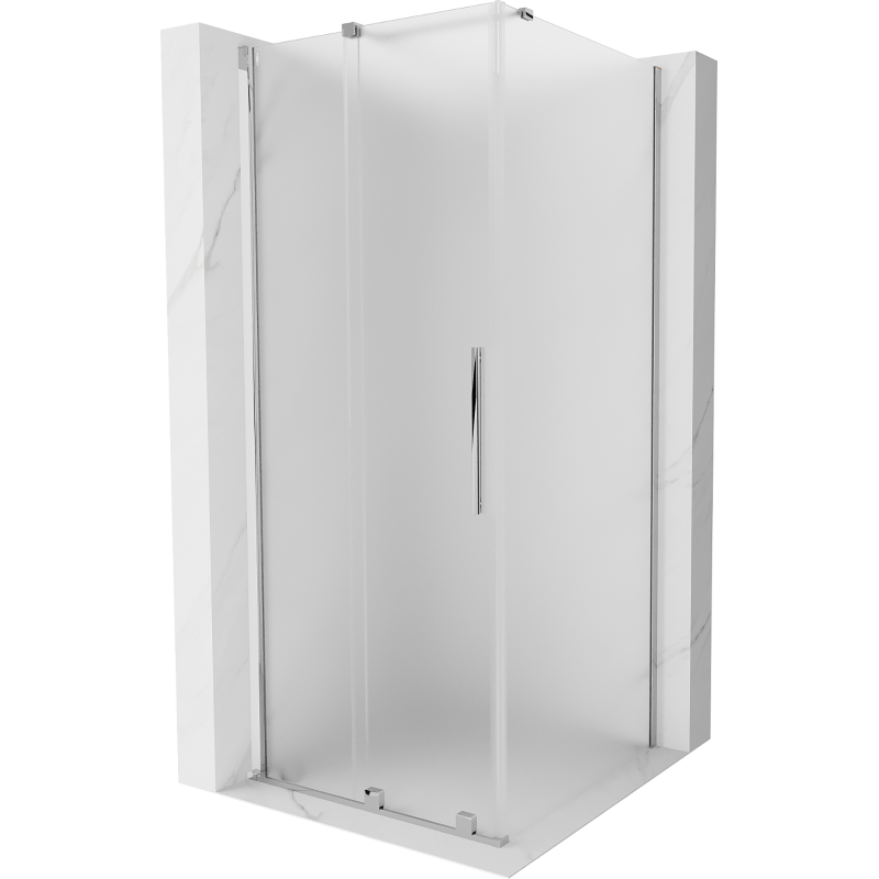 Mexen Velar cabine de duche de correr 100 x 100 cm, fosco, cromado - 871-100-100-31-01