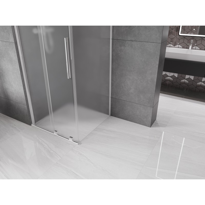 Mexen Velar kabina prysznicowa rozsuwana 100 x 100 cm, szron, chrom - 871-100-100-31-01