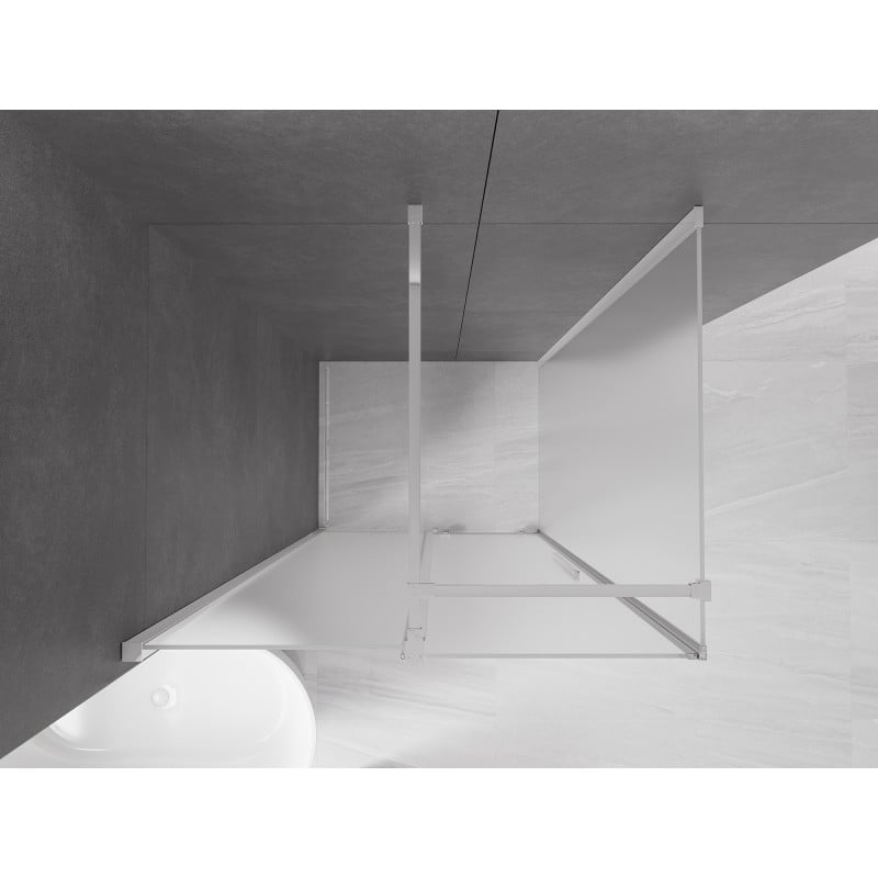 Mexen Velar kabina prysznicowa rozsuwana 100 x 90 cm, szron, chrom - 871-100-090-31-01