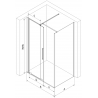 Mexen Velar Sliding Shower Enclosure 160 x 80 cm, Graphite, Gold - 871-160-080-41-50