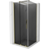 Mexen Velar sliding shower cabin 120 x 120 cm, graphite, gold - 871-120-120-41-50