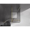 Mexen Velar klizna tuš kabina klizna 90 x 90 cm, grafit, zlatna - 871-090-090-41-50
