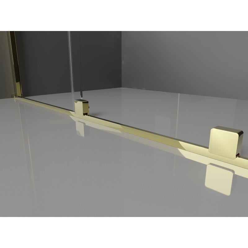 Mexen Velar klizna tuš kabina klizna 90 x 90 cm, grafit, zlatna - 871-090-090-41-50