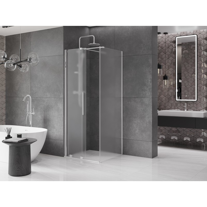 Mexen Velar kabina prysznicowa rozsuwana 110 x 110 cm, szron, chrom - 871-110-110-31-01