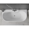 Mexen Oval+ freestanding wall-mounted bathtub 170 x 80 cm, white, chrome overflow - 52681708000-01