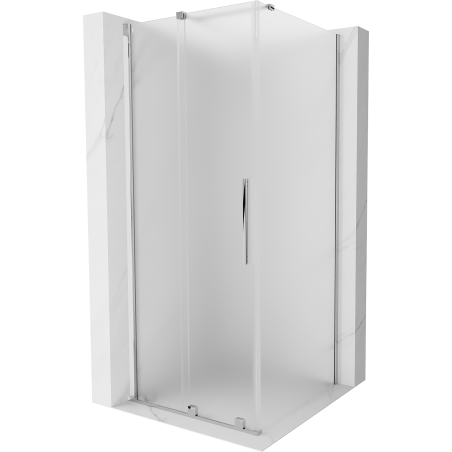 Mexen Velar cabina de ducha corredera 120 x 120 cm, escarcha, cromo - 871-120-120-31-01