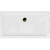 Mexen Flat slanke rechthoekige douchebak 140 x 70 cm, wit, gouden sifon - 40107014G