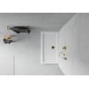 Mexen Flat receveur rectangulaire slim 120 x 70 cm, blanc, siphon doré - 40107012G