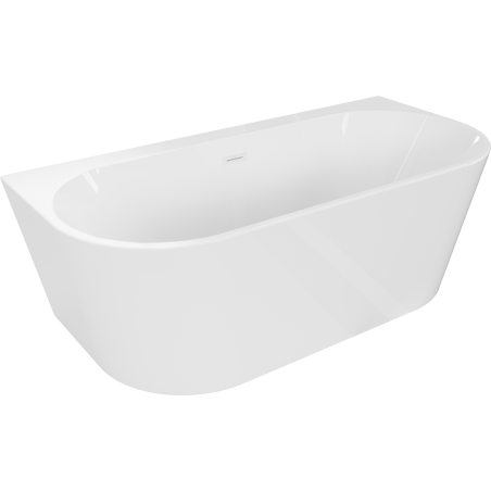 Mexen Oval+ freistehende wandmontierte Badewanne 170 x 80 cm, weiß, Überlauf weiß - 52681708000-20