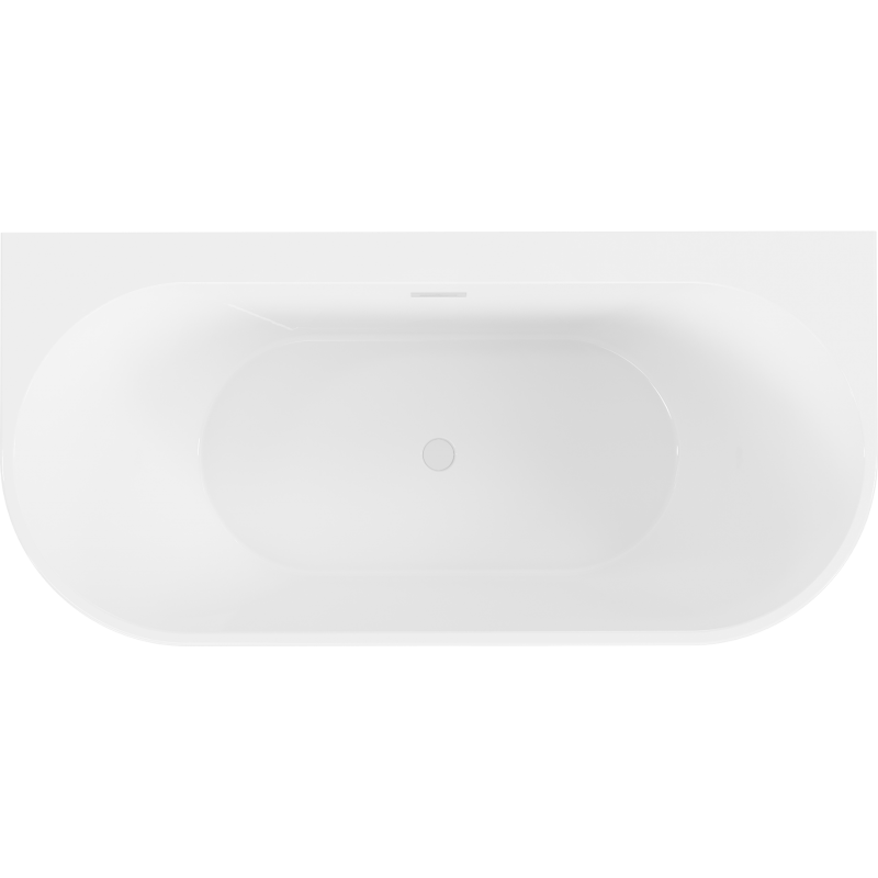 Mexen Oval+ free-standing wall-mounted bathtub 170 x 80 cm, white, white overflow - 52681708000-20
