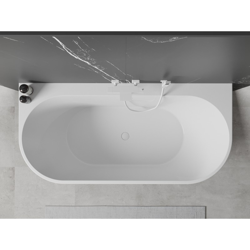 Mexen Oval+ wanna wolnostojąca przyścienna 170 x 80 cm, biała, przelew biały - 52681708000-20