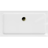 Mexen Flat rektangulär slim duschkar 120 x 70 cm, vit, guld siphon - 40107012G