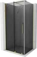 Mexen Velar klizna tuš kabina 120 x 70 cm, grafit, zlatna - 871-120-070-41-50