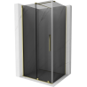 Mexen Velar sliding shower enclosure 110 x 90 cm, graphite, gold - 871-110-090-41-50
