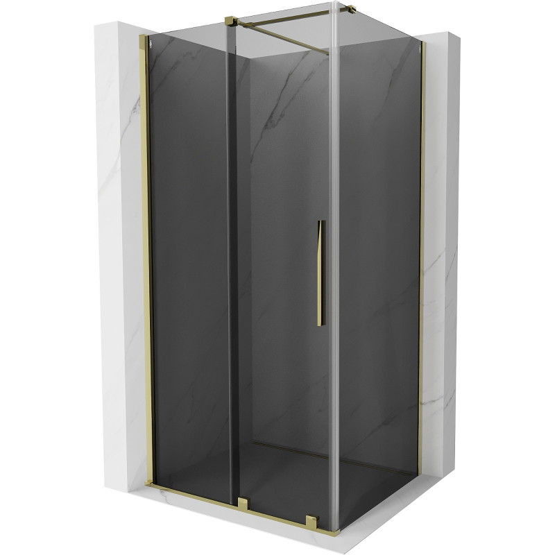Mexen Velar klizna tuš kabina klizna 120 x 90 cm, grafit, zlatna - 871-120-090-41-50