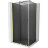 Mexen Velar Duschkabine verschiebbar 120 x 90 cm, Graphit, Gold - 871-120-090-41-50