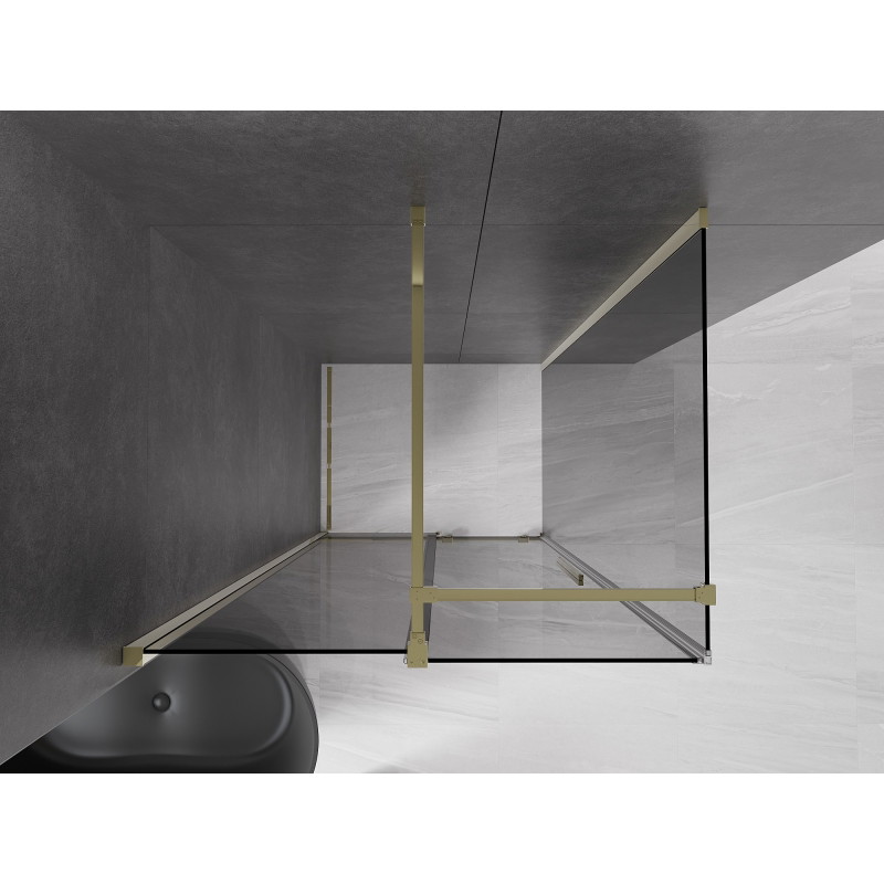 Mexen Velar klizna tuš kabina klizna 120 x 90 cm, grafit, zlatna - 871-120-090-41-50