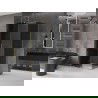 Mexen Velar Duschkabine verschiebbar 130 x 100 cm, Graphit, Gold - 871-130-100-41-50
