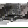 Mexen Velar douchecabine schuifdeur 100 x 70 cm, grafiet, geborsteld goud - 871-100-070-41-55