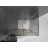 Mexen Velar Sliding Shower Enclosure 90 x 85 cm, Graphite, Brushed Gold - 871-090-085-41-55