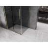 Mexen Velar sliding shower cabin 110 x 70 cm, graphite, brushed gold - 871-110-070-41-55