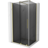 Mexen Velar douchecabine schuifbaar 120 x 110 cm, grafiet, goud geborsteld - 871-120-110-41-55
