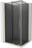 Mexen Velar klizna tuš kabina 110 x 90 cm, grafit, zlatni mat - 871-110-090-41-55