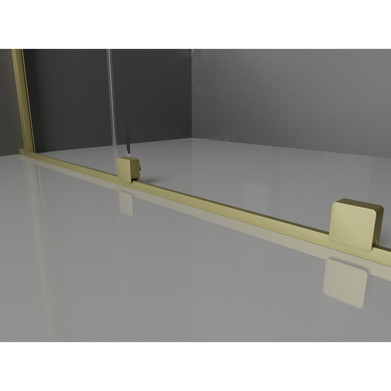 Mexen Velar Duschkabine Schiebetür 90 x 90 cm, Grafit, gebürstetes Gold - 871-090-090-41-55