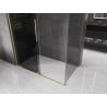 Mexen Velar sliding shower cabin 140 x 75 cm, graphite, brushed gold - 871-140-075-41-55