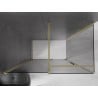 Mexen Velar sliding shower cabin 140 x 75 cm, graphite, brushed gold - 871-140-075-41-55