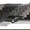 Mexen Velar Duschkabine verschiebbar 150 x 80 cm, Graphit, gebürstetes Gold - 871-150-080-41-55