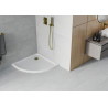 Mexen Flat poolringikujuline dušinurk slim 80 x 80 cm, valge, kuldne sifoon - 41108080G