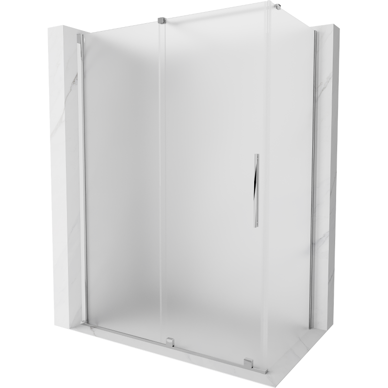 Mexen Velar cabine de douche coulissante 140 x 85 cm, givrée, chromée - 871-140-085-31-01